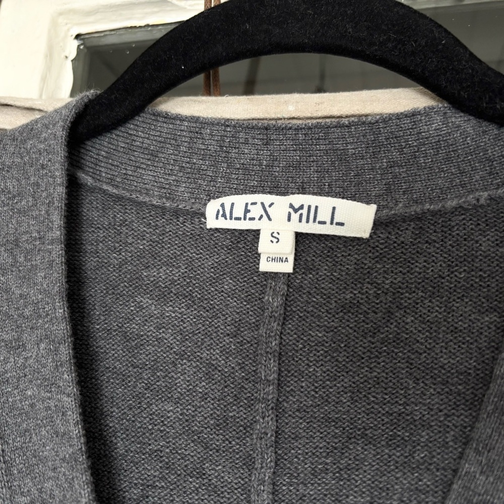 Alex Mill Belted Merino Sweater Jumpsuit Heather Grey - Picture 3 of 5